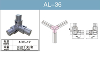 AL-36 Alüminyum Alaşımlı Boru Konektörü Eloksallı Dahili Üç Yollu Konnektör
