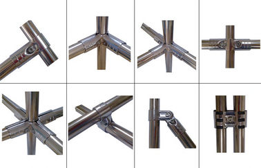 Slivery Steel Pipe Jointing Chrome Pipe Connectors Polishing Chrome Plated Surface Treatment