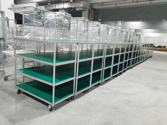 ESD Loading Aluminium Profile Workbench Removable For Custom Shelving