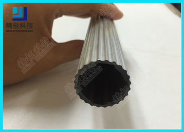 Scroll Bars Aluminium Alloy Pipe Seamless Silvery Laciness Tubing OD 29mm AL-R
