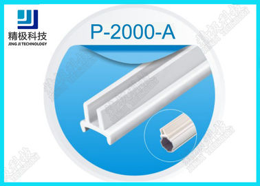 Aluminium Alloy Tube Glass Card Slot For 5mm Glass Pane And Acrylic Board PP In White P-2000-A