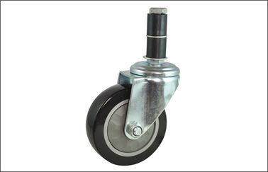 PVC Adapter Stem Swivel Caster Wheels with Single / double Axle