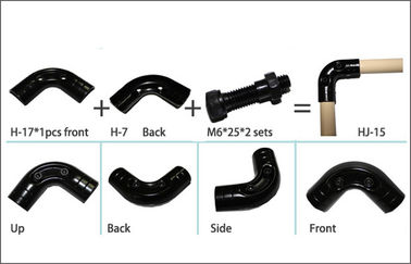 90 Degree Angle Metal Pipe Connectors , High Intensity Elbow Pipe Rack Joints