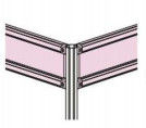 Baffled Double Aluminum Round Pipe With Flange AL-BB