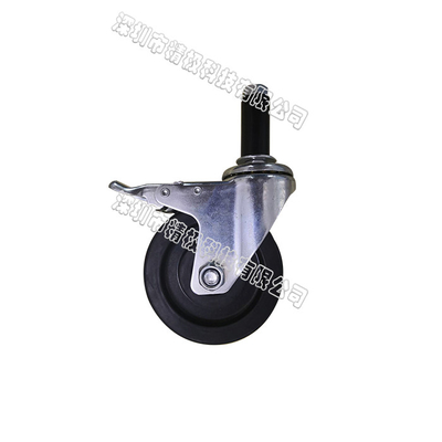 ESD Swivel Caster Wheels Without Brake 5'' 125x32mm Black Rubber