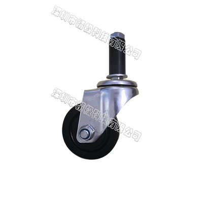 ESD Swivel Caster Wheels Without Brake 5'' 125x32mm Black Rubber