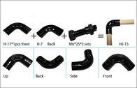 90 Degree Black Metal Pipe Connectors Elbow Pipe Fittings For Pipe Racking System