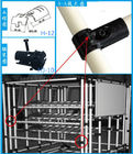 Black ABS Coated Metal Pipe Joints For Storage Rack / Warehouse Rack System