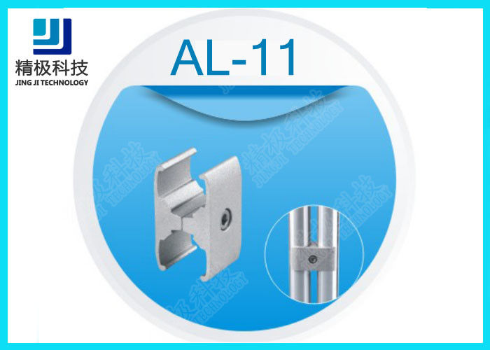 Plate Type Connection Sandblasting Aluminium Tube Joints Parallel Holder AL-11
