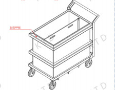 Smooth Transport KUTED Transport Trolley , Water Type Trolley 1162Lx640Wx985H mm with 200kg Load Capacity