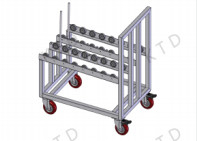 KUTED Transport Trolley Square Tube SUS 304 201 PP Cutting Process for Load/Unload