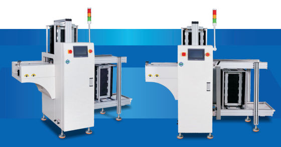 PLC Kontrol Düzenlenebilir Hızlı ve Otomatik İndirme için SMEMA Standartlı SMT PCB Taşıyıcı Makinesi