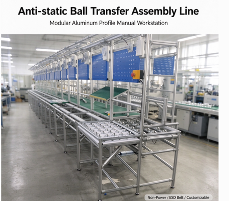 Alüminyum Profil Anti-Statik El Roller Ball Transfer Montaj Lini